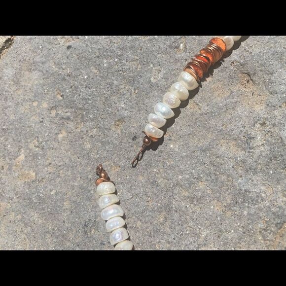 Gorgeous pearl and copper Strand - Picture 4 of 9